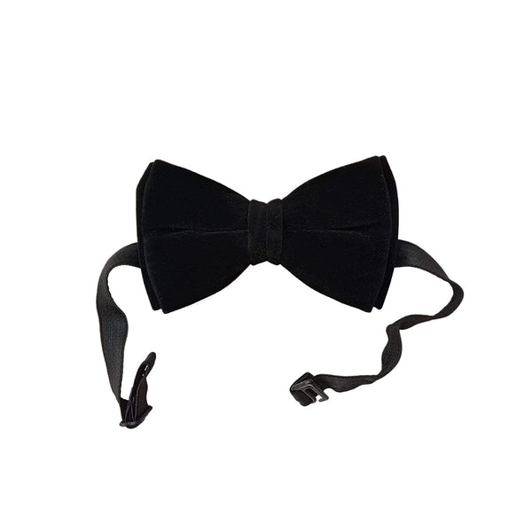 Krypmax Men's Premium Velvet Adjustable Tuxedo Bow Tie (Black, Free Size)