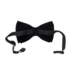 Krypmax Men's Premium Velvet Adjustable Tuxedo Bow Tie (Black, Free Size)