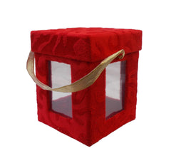 Krypmax Empty Multi Window Handmade Gift Box for Gifting for Multipurpose Use, Red Color (10.5 x 10.5 x 13 cm)