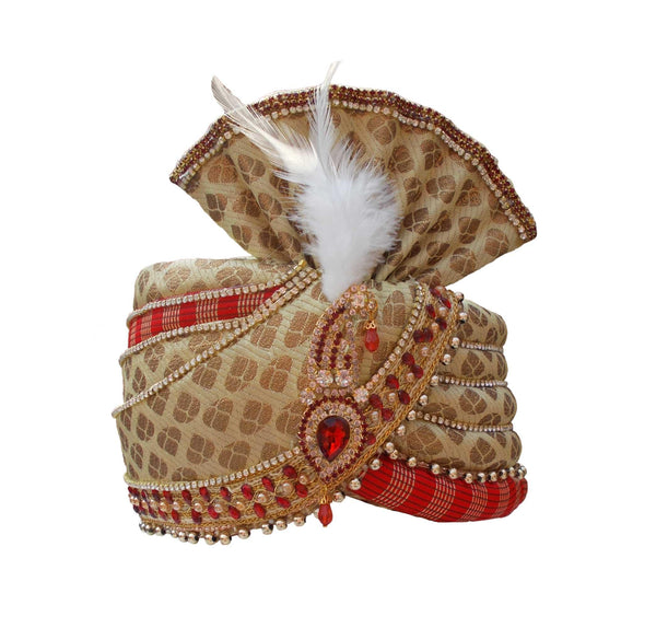 Krypmax Jodhpuri Men's Wedding Safa/Groom Pagdi/Pagri Turban for Marriage Multi Color