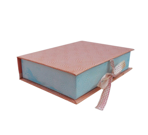 Krypmax Empty Book Pattern Packaging Box for Chocolate, Dry Fruits (19 x 14 x 4.5 cm, Multicolour)