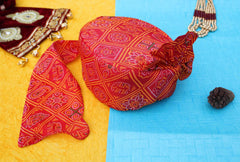 Krypmax Men's Jaipuri Print Barati Safa Turban/Pagri/Pagdi - Multicolour