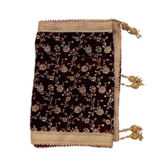Krypmax Mens Rose Flower Printed Velvet Traditional Ethnic Safa/Turban/Pagdi/Pagri & Shawl (Maroon Color, Turban Size: 22 to 22.5 Inch)