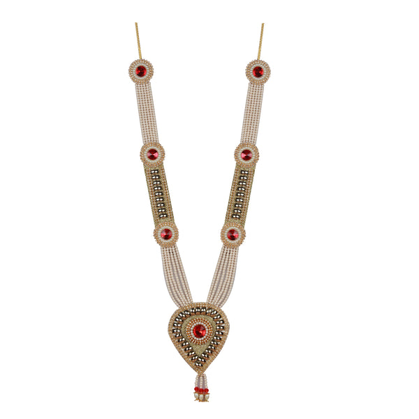 Krypmax Wedding Necklace for Men, Traditioinal Dulha Long Paan Haar