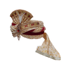 Krypmax Safa/Turban/Pagdi for Men, Dulha Marriage Pagdi/Pagri for Bridegroom - Multi Color, 22 to 22.5 Inch Size