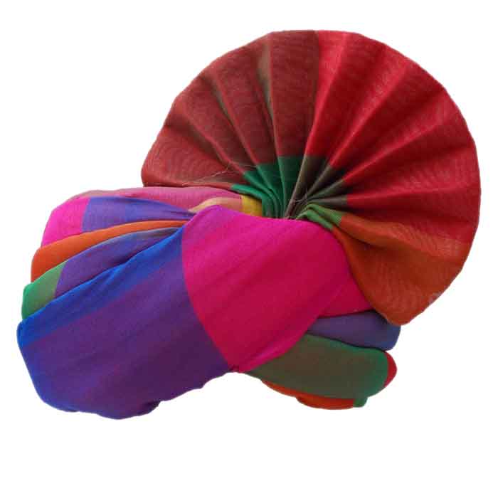 KRYPMAX Men's Multi Colour Turban Pagdi/Pagri for Barati, Gharati, Milni, Marriage, Wedding, Party