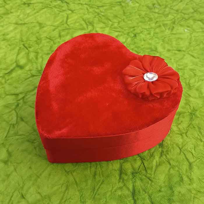 Krypmax Empty Multipurpose Heart Shape Gift Box, Red Colour (14 x 14 x 5 CM)