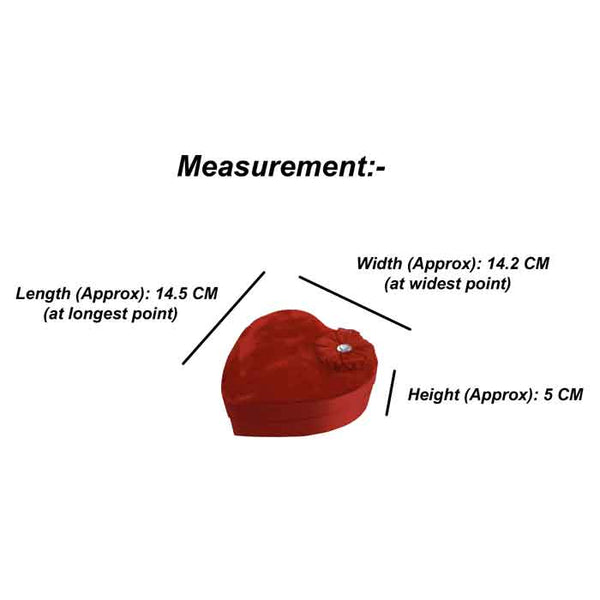 Krypmax Empty Multipurpose Heart Shape Gift Box, Red Colour (14 x 14 x 5 CM)