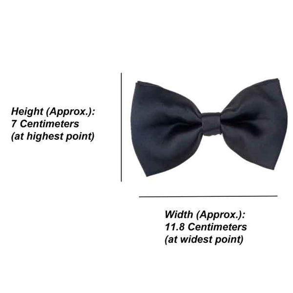 KRYPMAX Men's Micro Fabric Adjustable Multi Layer Bow Tie (Black, Free Size)