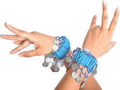 Krypmax Indian Dance Wear, Belly Dance Accessories Silver Coins
